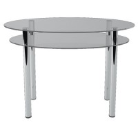 Стеклянный обеденный стол О2 110×65 / 102х57