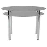 Стеклянный обеденный стол О2 110×65 / 102х57