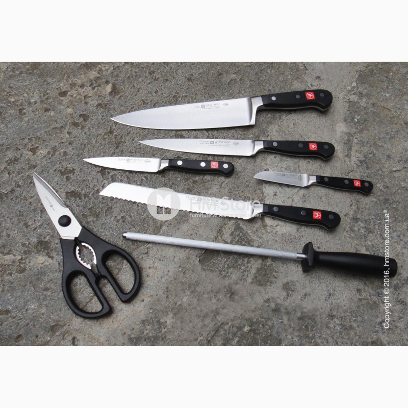 Фото 3. Набор ножей на подставке Wüsthof Knife block, 7 предметов, Natural wood