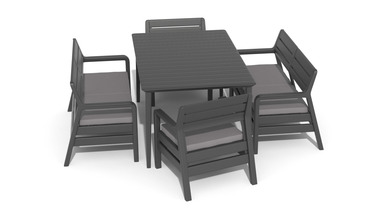 Фото 2. Delano Set With Lima Table 160 голландська мебель из искусственного ротанга