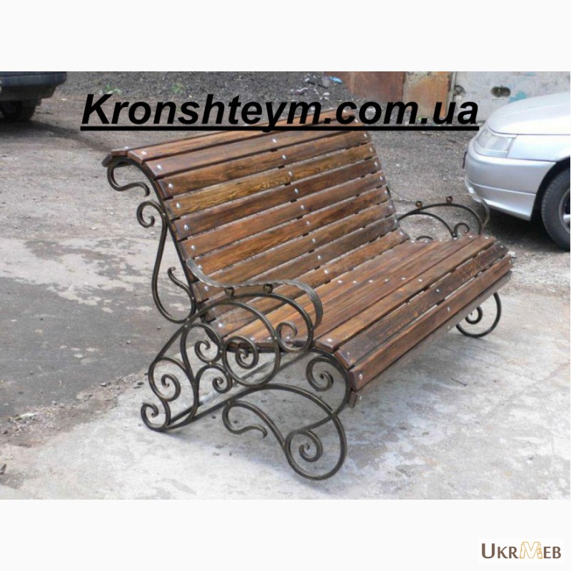 Фото 5. Кованые лавочки и скамейки в Киеви и Коростени