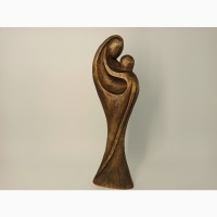 Жінка з дитиною 21.5 см, різьба по дереву, скульптура матері з дитиною, декор мінімалізм
