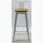 Металлический полубарный стул Толикс Низкий Вуд, H-66см (Tolix Low Wood, H-66cm) купить