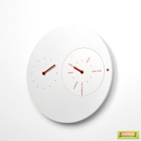 Часы настенные Progetti Jetlag Wall Clock, Red