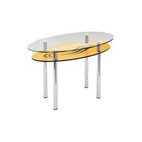 Стеклянный обеденный стол О3 120×60 / 112х52