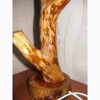 Самодельный сувенирный светильник из дерева