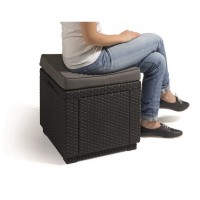 Пуфик стул Cube With Cushion искусственный ротанг Нидерланды
