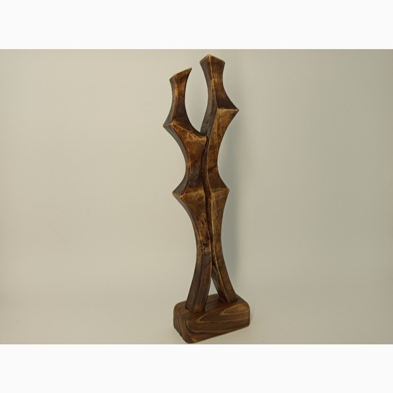 Фото 8. Статуетка жінки з чоловіком 21.5 см, стиль мінімалізм, статуетки з дерева, скульптура арт