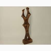 Статуетка жінки з чоловіком 21.5 см, стиль мінімалізм, статуетки з дерева, скульптура арт