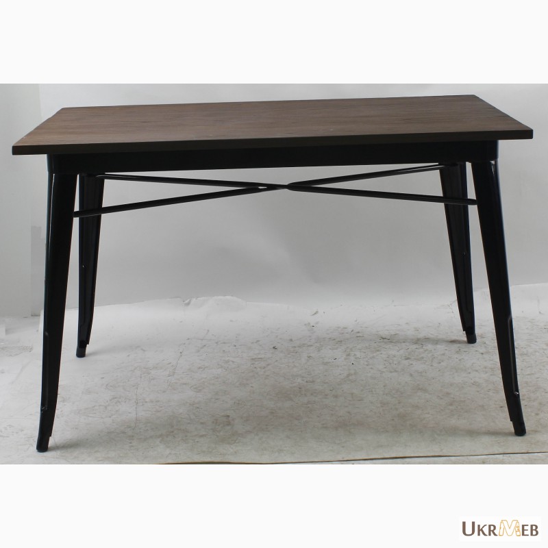 Фото 2. Металлический стол Толикс Вуд Прямоугольный, 120x80см (Tolix Wood Rectangular, 120x80cm.)