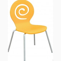 Деревянный стул Лев, штабелируемый, белый, голубой, желтый, оранжевый