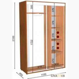 Шкаф купе 110 45 210