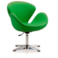 Мягкое кресло Сван, ткань, цвет зеленый