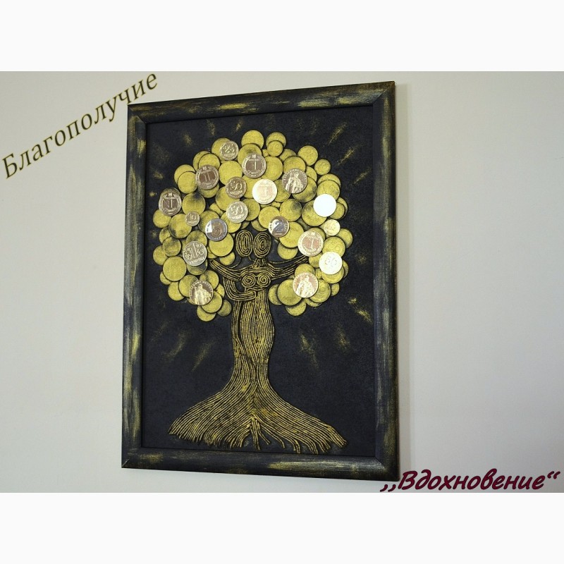Фото 6. Картина денежное дерево, панно из монет, подарок и сувенир
