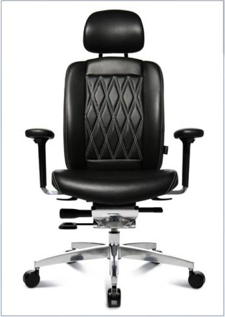Кресло руководителя WAGNER AluMedic Limited S Comfort V60 Черная кожа