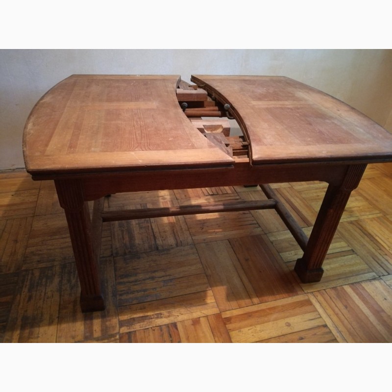 Фото 2. Старинный антикварный обеденный стол раздвижной