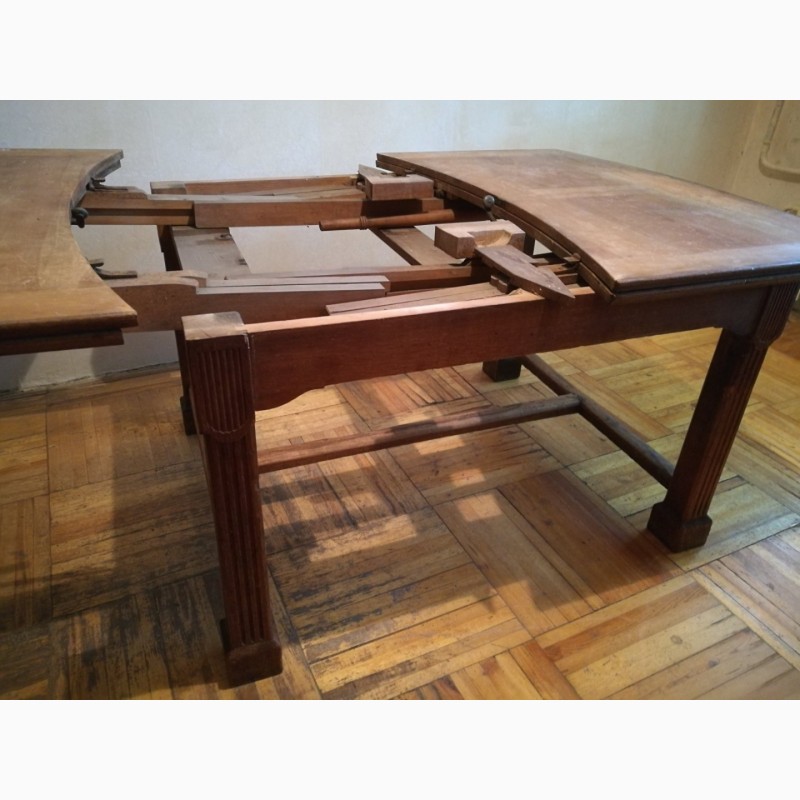 Фото 5. Старинный антикварный обеденный стол раздвижной