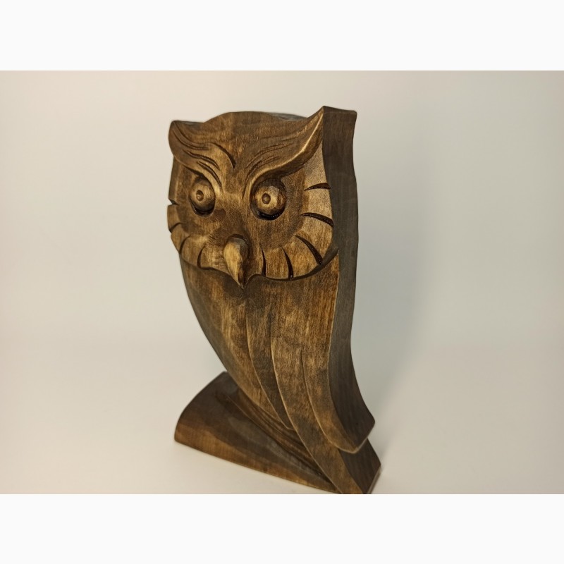 Фото 4. Статуетка сови 15 см, Абстрактна статуетка сови, різьба по дереву, подарунок, скульптура