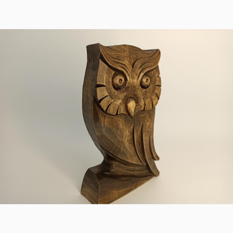 Фото 7. Статуетка сови 15 см, Абстрактна статуетка сови, різьба по дереву, подарунок, скульптура