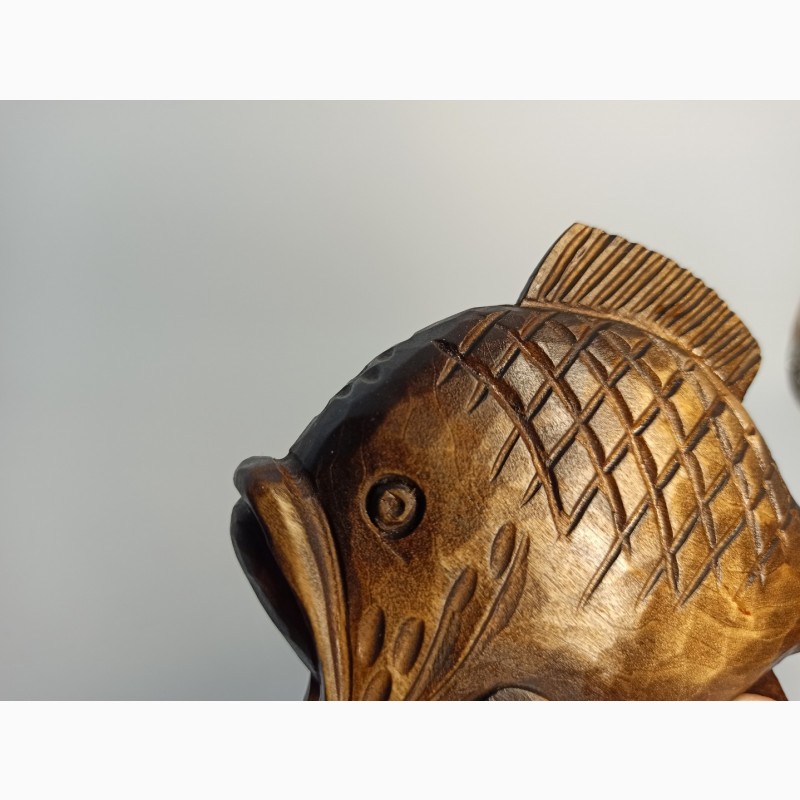 Фото 10. Статуетка риби 10 см, Деревяна фігурка риби, Різьба по дереву, подарунки ручної роботи