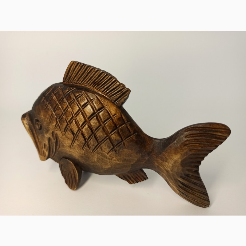 Фото 4. Статуетка риби 10 см, Деревяна фігурка риби, Різьба по дереву, подарунки ручної роботи