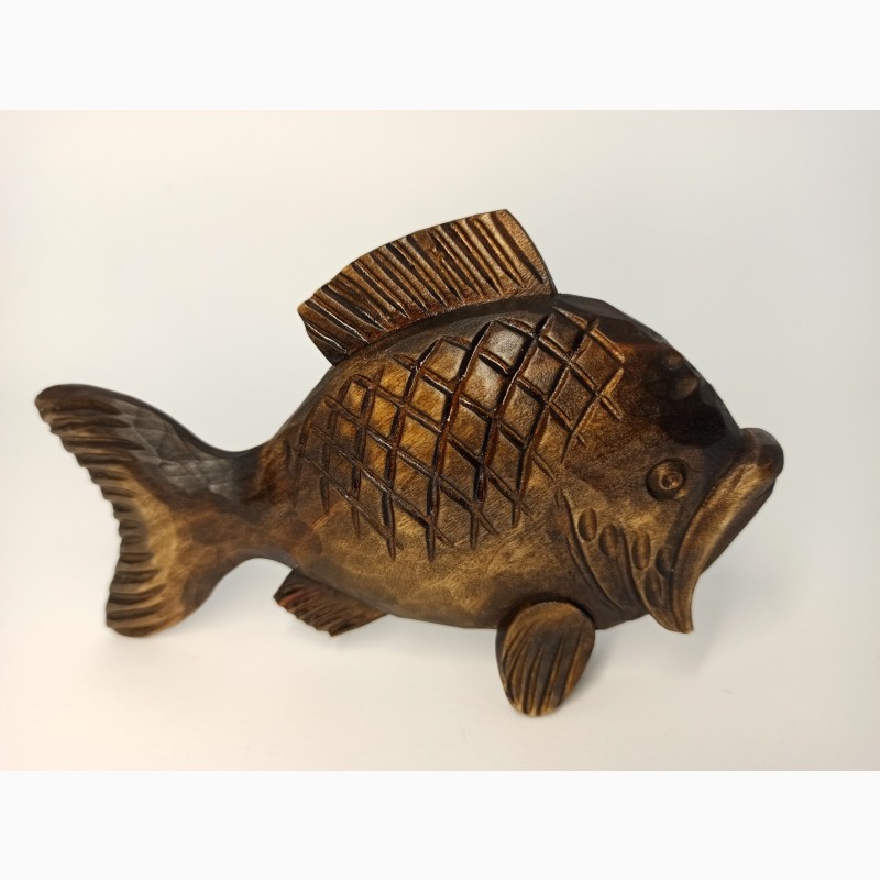 Фото 7. Статуетка риби 10 см, Деревяна фігурка риби, Різьба по дереву, подарунки ручної роботи