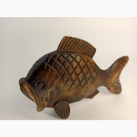 Статуетка риби 10 см, Деревяна фігурка риби, Різьба по дереву, подарунки ручної роботи