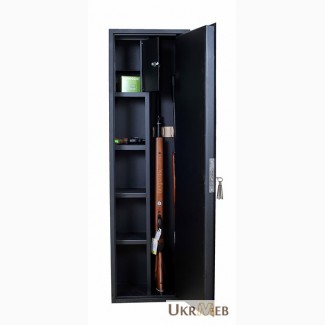 Оружейный сейф 1370 мм высотой на 2-3 ружья, дополнительные полки, укрепленная дверь