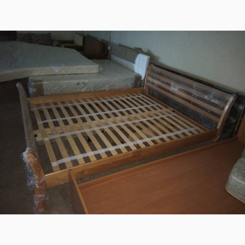 Фото 3. Деревянная кровать Франкфурт, двуспальная кровать, ліжко, ліжко з дерева на ламелях