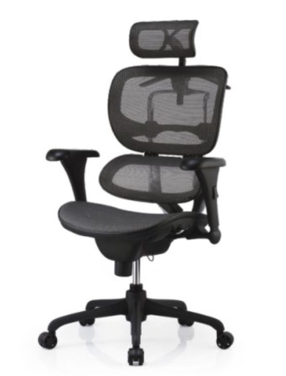 Компьютерное кресло ERGOHUMAN спинка/сетка, сидение/ткань, черная крестовина