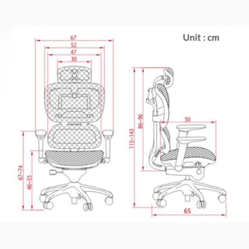 Фото 3. Компьютерное кресло ERGOHUMAN спинка/сетка, сидение/ткань, черная крестовина