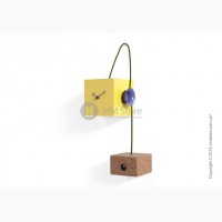 Уникальные часы Progetti Uhuhu Clock, Yellow and Purple