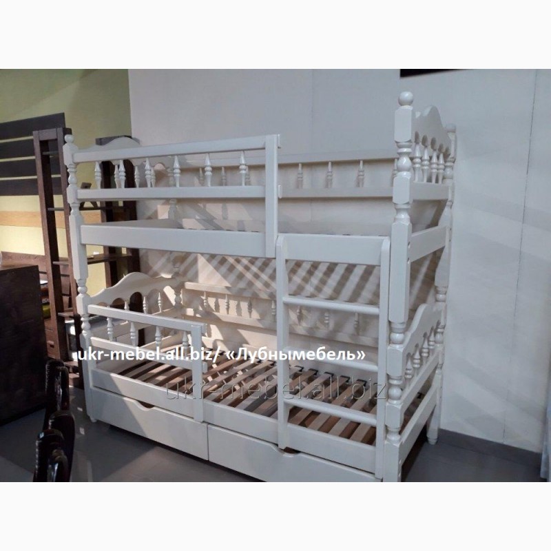 Фото 3. Двухъярусная деревянная кровать Олимп, двоповерхове ліжко