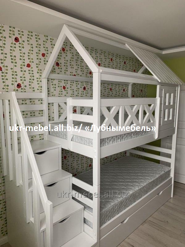 Фото 3. Кровать двухъярусная деревянная Оскар Дом, двоповерхове ліжко