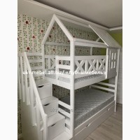 Кровать двухъярусная деревянная Оскар Дом, двоповерхове ліжко
