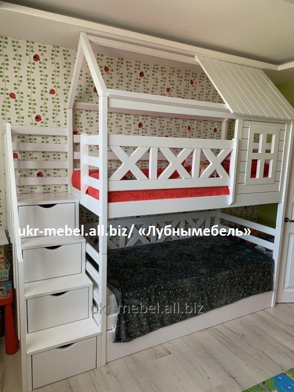 Фото 4. Кровать двухъярусная деревянная Оскар Дом, двоповерхове ліжко