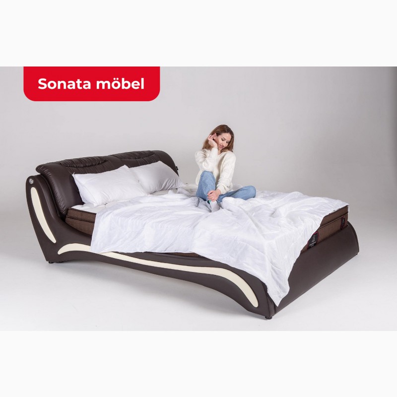 Фото 9. Кожаная кровать Sonata 180х200 160х200