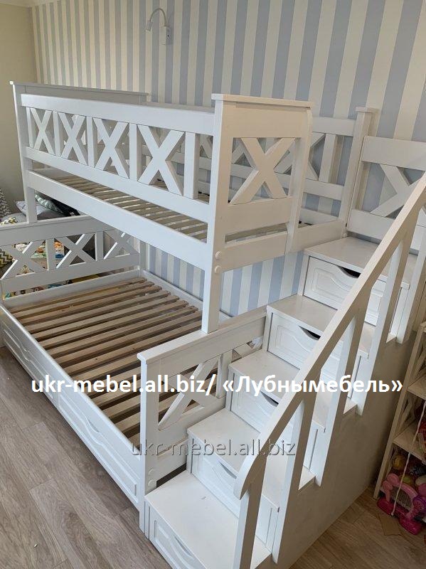 Двухъярусная деревянная кровать Оскар2, двоярусне ліжко, виробник