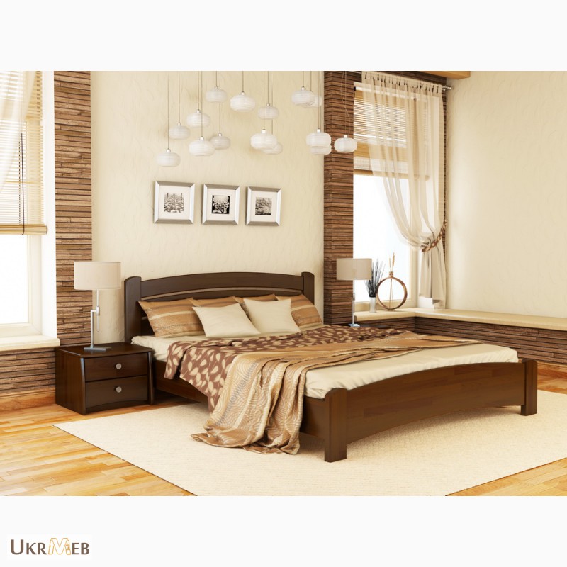 Фото 2. Деревянная двуспальная кровать Венеция Люкс Эстелла 160х200