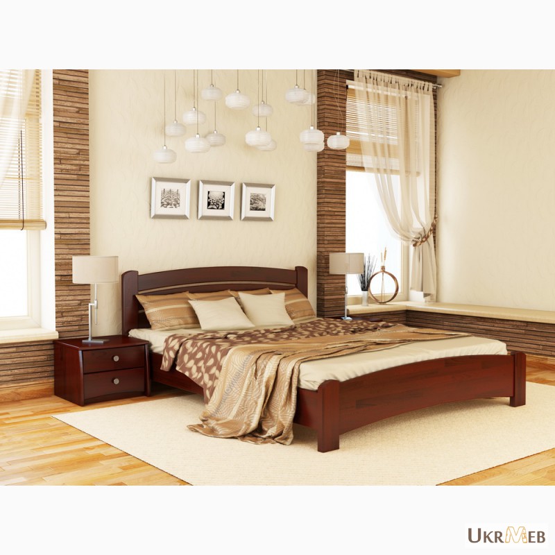 Фото 5. Деревянная двуспальная кровать Венеция Люкс Эстелла 160х200