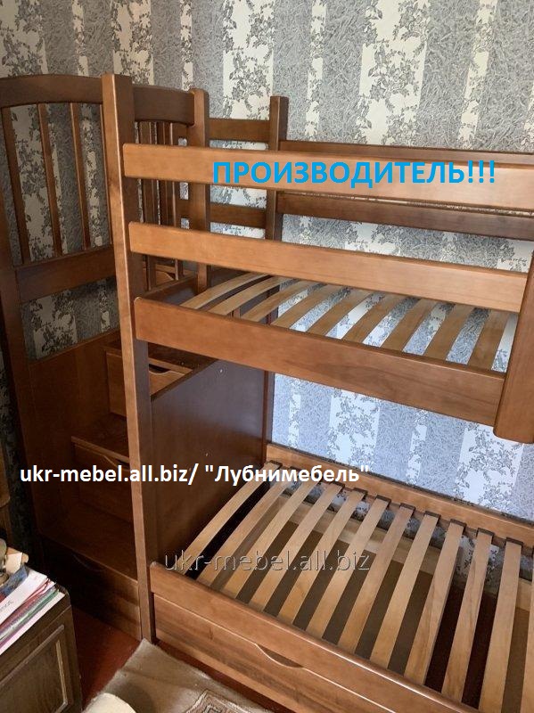 Фото 3. Кровать двухъярусная деревянная Форт, двоярусне (двоповерхове) ліжко
