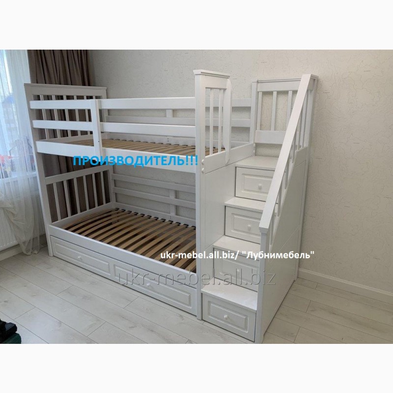 Фото 2. Двухъярусная деревянная кровать Стелла, двоярусне (двоповерхове) ліжко