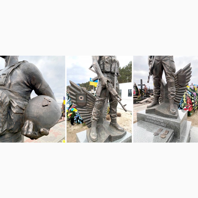 Фото 3. Памятники скульптуры и надгробия на заказ для военных солдат под заказ