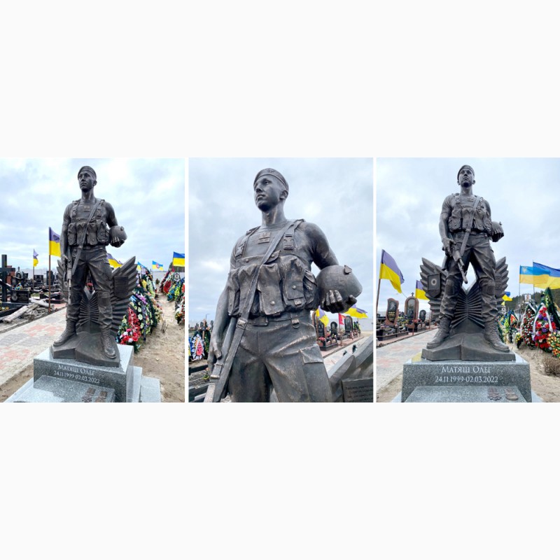 Фото 4. Памятники скульптуры и надгробия на заказ для военных солдат под заказ