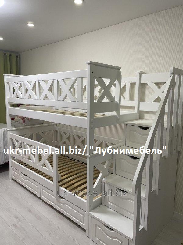 Фото 5. Двухъярусная деревянная кровать Оскар, двоповерхове ліжко