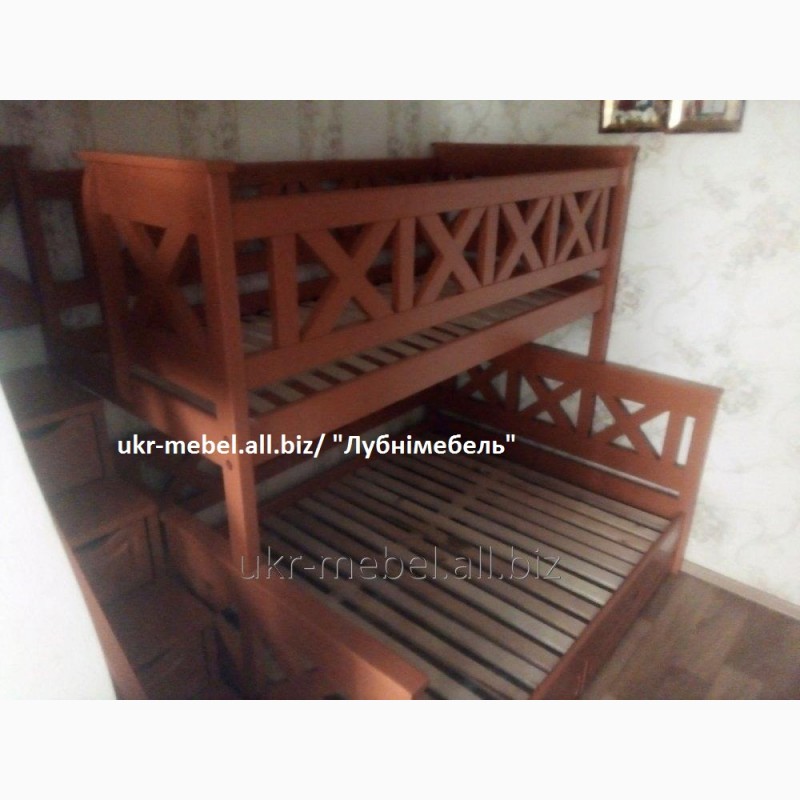 Фото 8. Двухъярусная деревянная кровать Оскар, двоповерхове ліжко