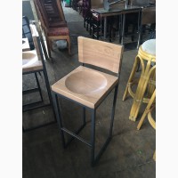 Барный стул б/у со спинкой в стиле лофт