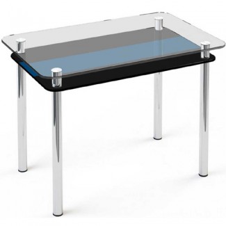 Стеклянный обеденный стол S5 108×69 / 100×61