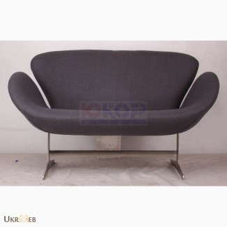 Дизайнерский двухместный диван Лебедь Шерсть (Swan Wool)