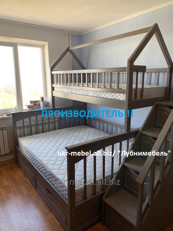 Фото 9. Двухъярусная деревянная кровать Щит Плюс, двоярусне ліжко